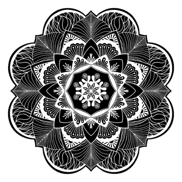 Ilustración de flores de mandala