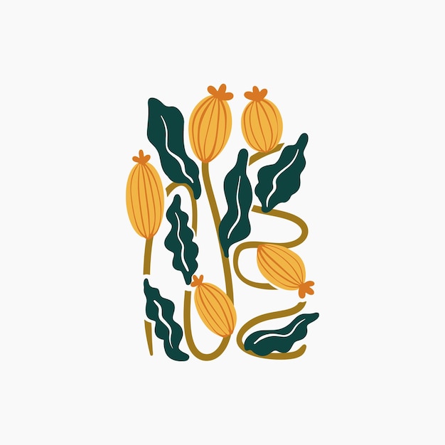 Ilustración de las flores de Matisse