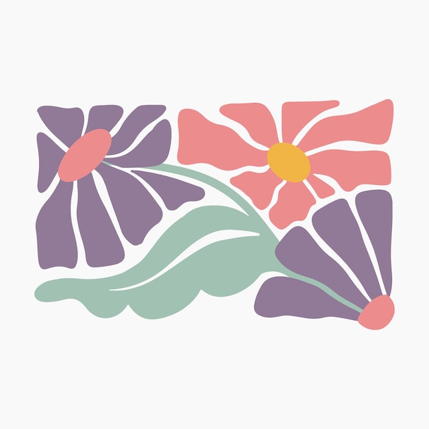 Ilustración de las flores de Matisse