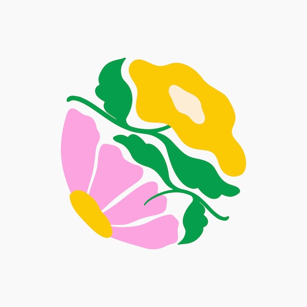 Ilustración de las flores de Matisse