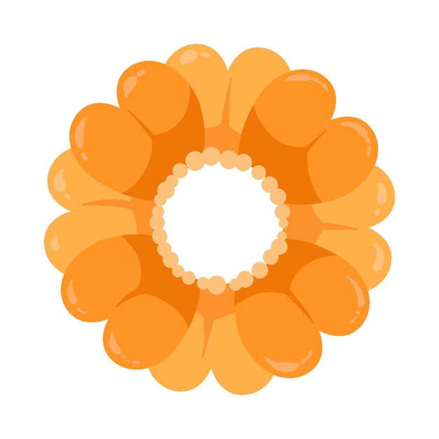 Ilustración de flores de primavera dibujada a mano aislada sobre un fondo blanco