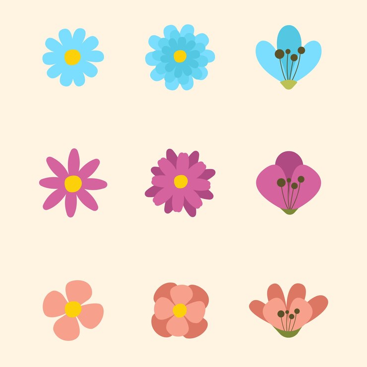 Ilustración de las flores