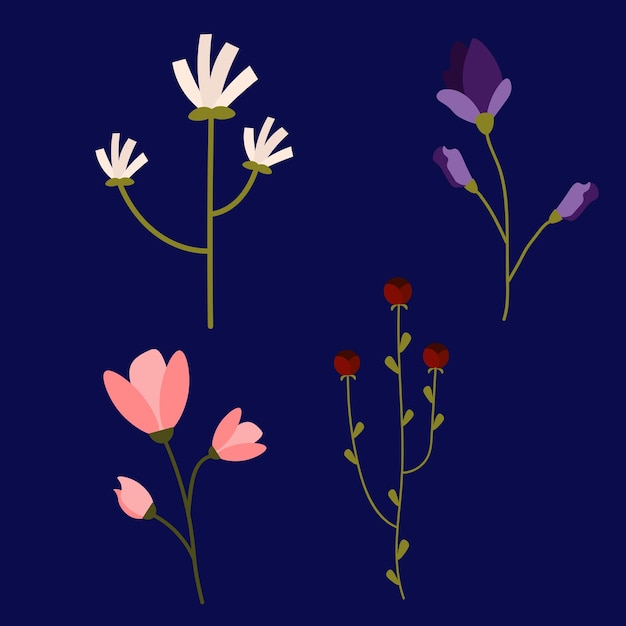 Ilustración de las flores