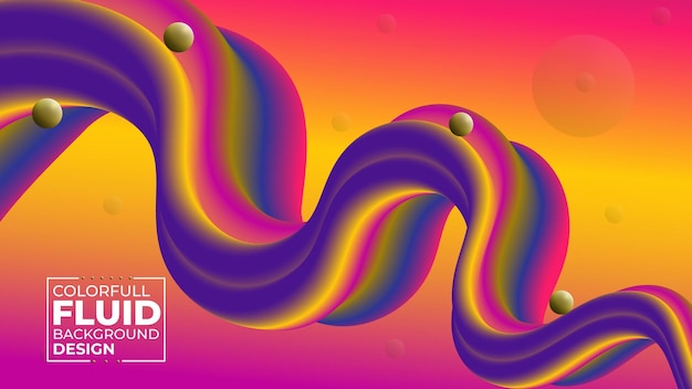 Una ilustración fluida colorida de un diseño de fondo de colores arco iris