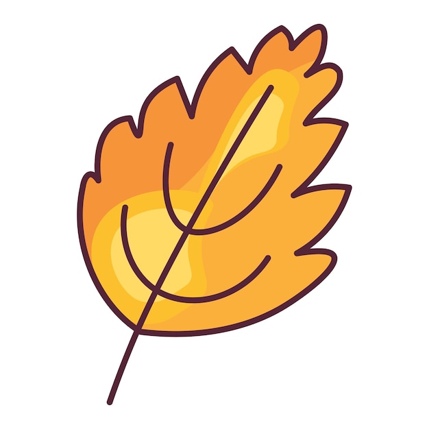 Ilustración del follaje ancho del árbol de otoño