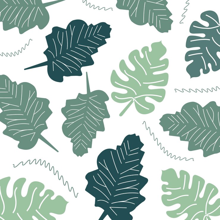Ilustración de follaje tropical con fines decorativos