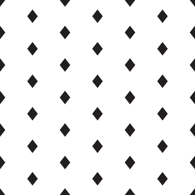 Ilustración de fondo abstracto blanco y negro de doodle sin fisuras de vector de patrón de forma de rombo