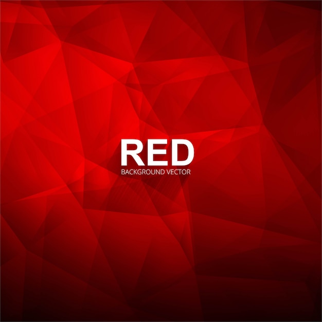 Ilustración de fondo abstracto brillante polígono rojo
