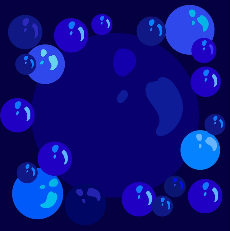 Vector ilustración de fondo abstracto burbuja azul