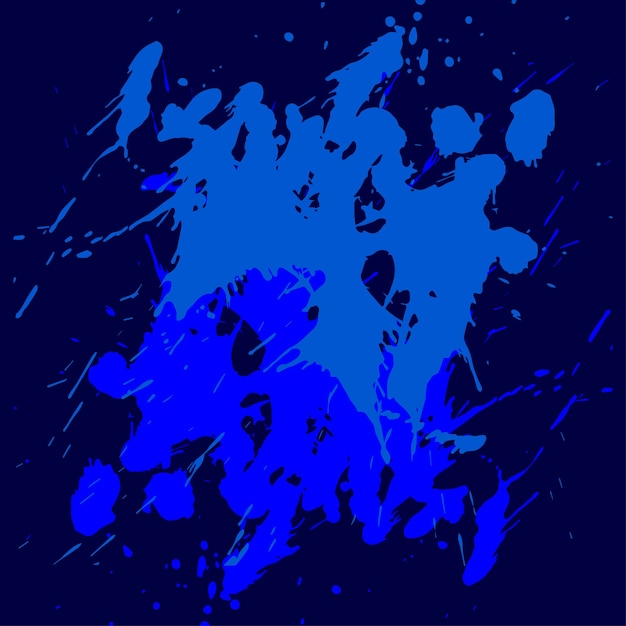 Ilustración de fondo abstracto grunge de trazo de pincel azul negro