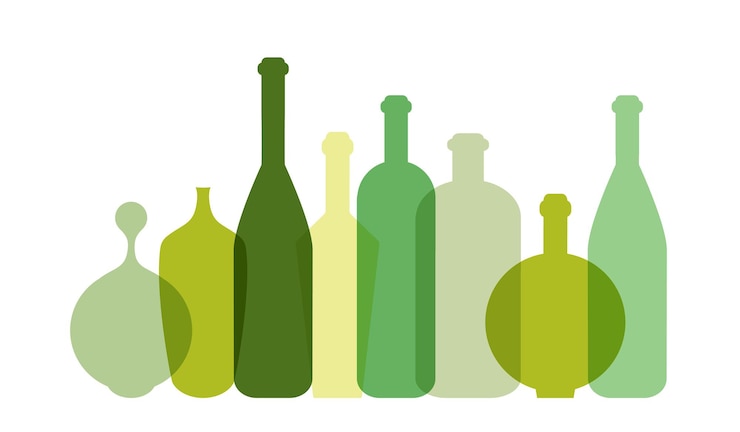 Vector ilustración de fondo de arte de botella. vector.