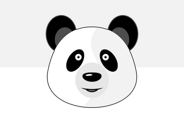 Ilustración de un fondo blanco vector panda