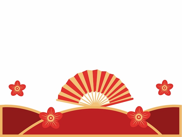 Ilustración de fondo con borde de esquina chino