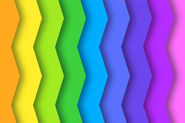 Ilustración de fondo en capas de colores de arco iris abstracto