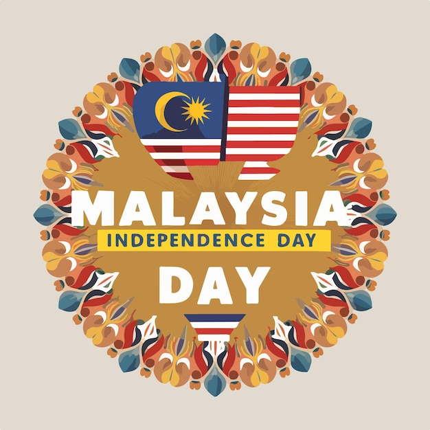 Ilustración de fondo de la celebración del día de la independencia de Malasia