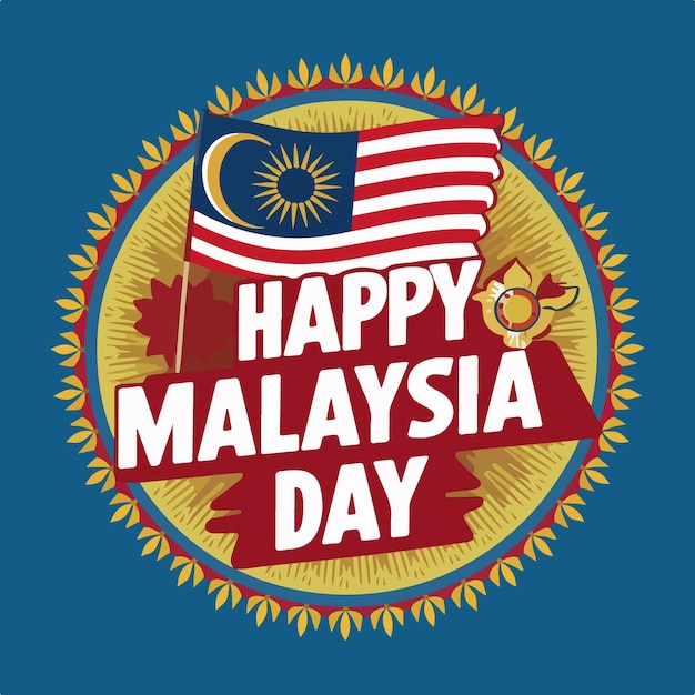 Ilustración de fondo de la celebración del día de la independencia de Malasia