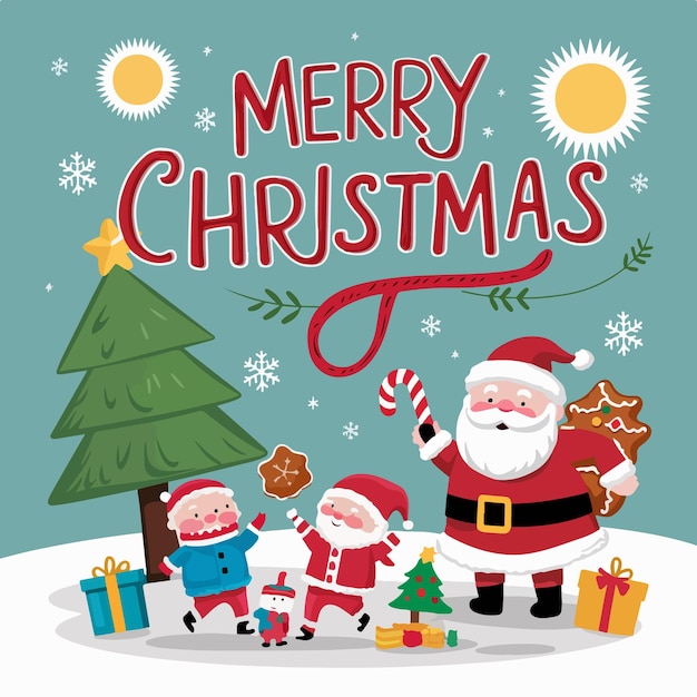 Ilustración de fondo de la celebración de la Feliz Navidad