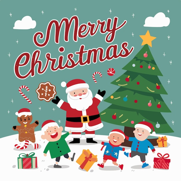 Ilustración de fondo de la celebración de la Feliz Navidad