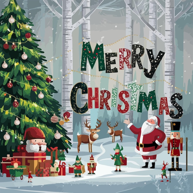 Ilustración de fondo de la celebración de la Feliz Navidad