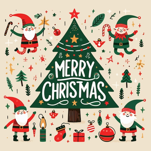 Ilustración de fondo de la celebración de la Feliz Navidad