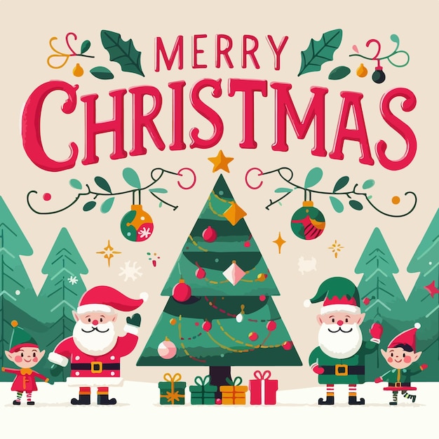 Ilustración de fondo de la celebración de la Feliz Navidad