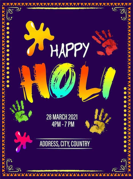 ilustración de fondo de celebración de Happy Holi colorido abstracto para celebrar el Festival de los colores