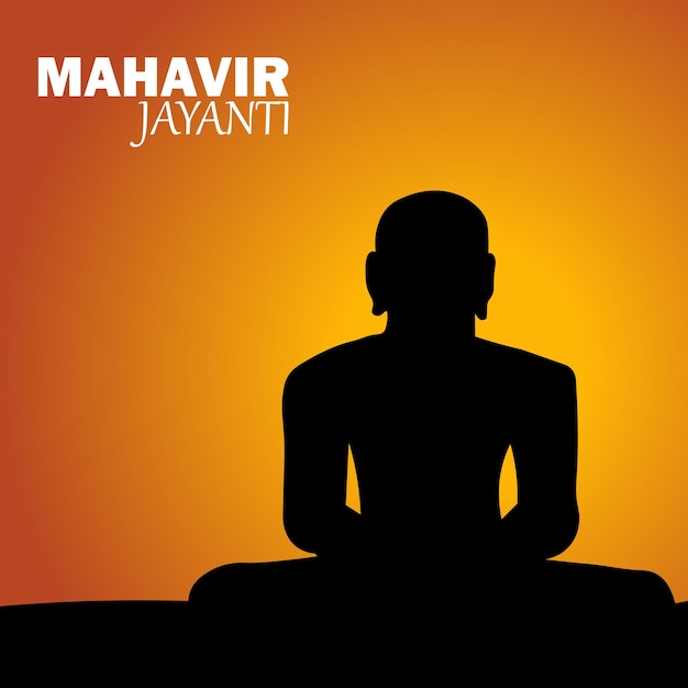 Ilustración de fondo de celebración de Mahavir Jayanti.