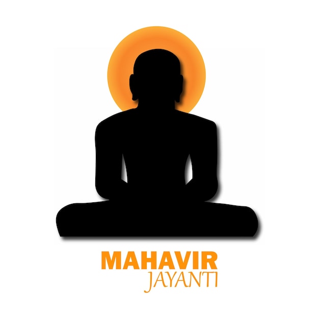 Ilustración de fondo de celebración de Mahavir Jayanti.