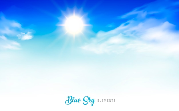 Ilustración de fondo de cielo azul