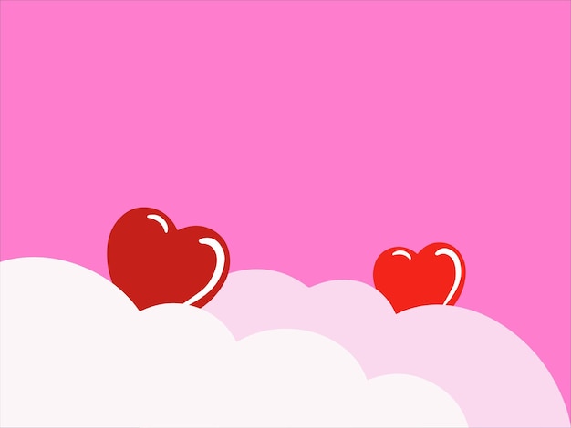 Ilustración de fondo del corazón del día de San Valentín