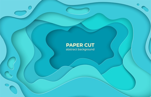 Ilustración de fondo de corte de papel