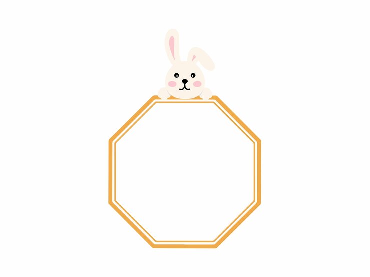 Vector ilustración de fondo del cuadro del conejo de pascua