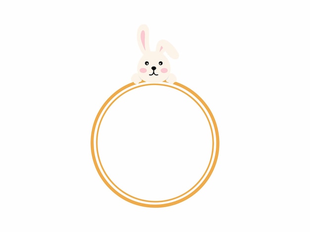Ilustración de fondo del cuadro del conejo de Pascua
