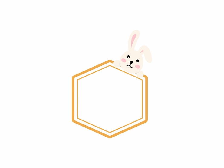 Vector ilustración de fondo del cuadro del conejo de pascua