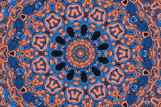 Ilustración de fondo decorativo mandala redondo