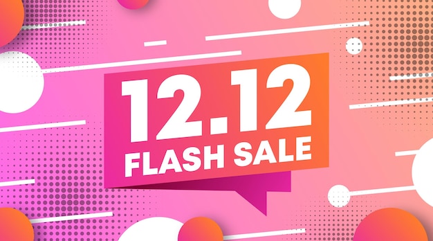 Ilustración de fondo del día de compras. 12.12 banner web de venta de la ilustración del día de compras
