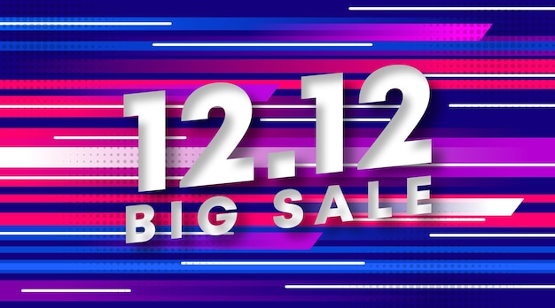 Ilustración de fondo del día de compras. 12.12 banner web de venta de la ilustración del día de compras