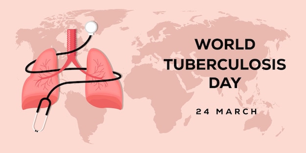 Ilustración de fondo del día mundial de la tuberculosis