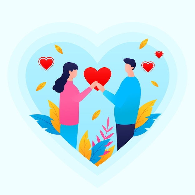 Ilustración de fondo de días de san valentín