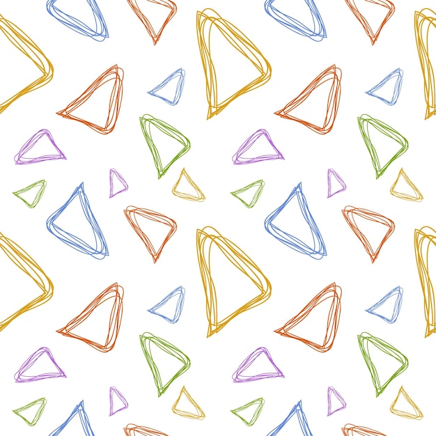 Ilustración de fondo de doodle abstracto de forma de diseño de patrones sin fisuras para digital e impresión