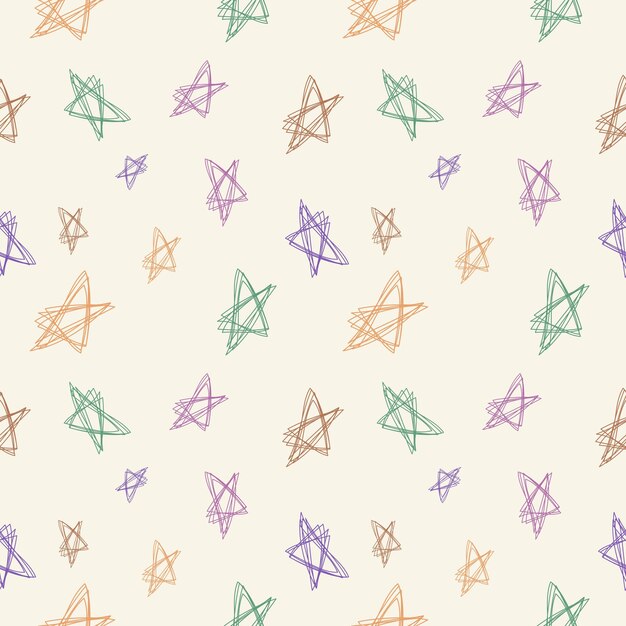 Ilustración de fondo de doodle abstracto de forma de diseño de patrones sin fisuras para digital e impresión