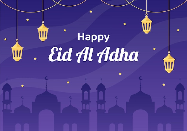 Ilustración de fondo de eid al adha