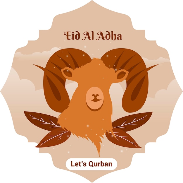 Vector ilustración de fondo de eid al adha