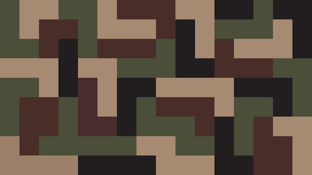 Ilustración de fondo del ejército patrón de diseño cuadrado de píxeles