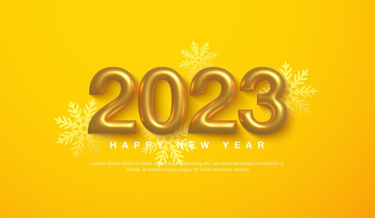 Ilustración de fondo de feliz año nuevo 2023