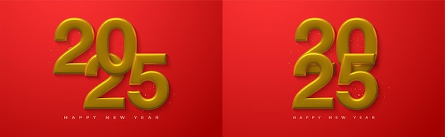 Ilustración de fondo de feliz año nuevo 2025 Diseño de celebraciones 2025