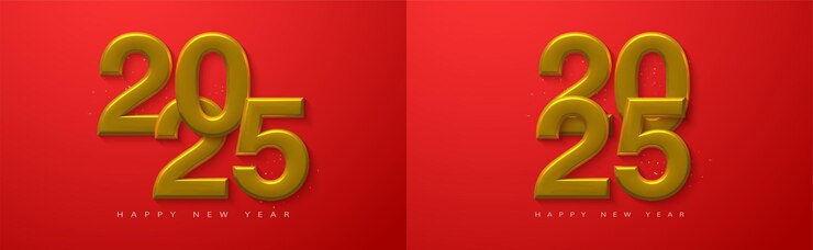Ilustración de fondo de feliz año nuevo 2025 Diseño de celebraciones 2025