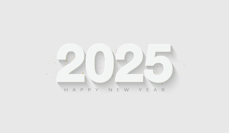 Ilustración de fondo de feliz año nuevo 2025 Diseño de celebraciones 2025