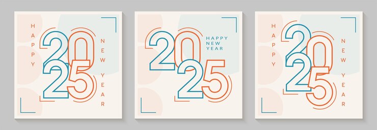 Ilustración de fondo de feliz año nuevo 2025 Diseño de celebraciones 2025