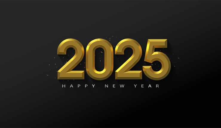Ilustración de fondo de feliz año nuevo 2025 Diseño de celebraciones 2025